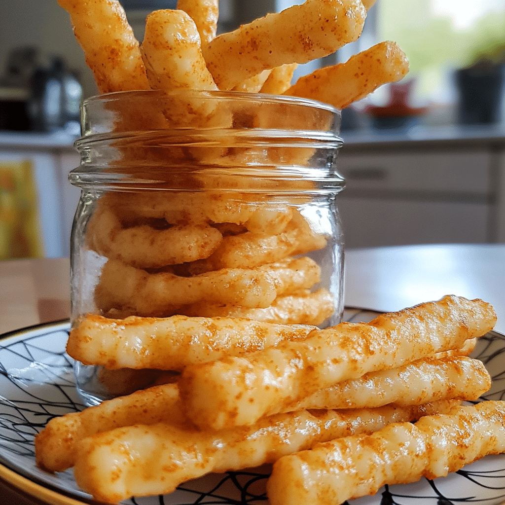 southern cheese straws in a jar and on a plate
