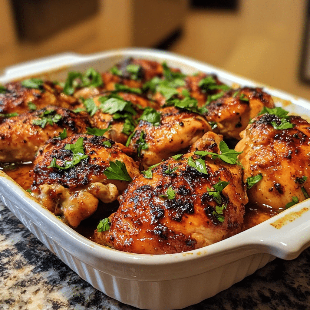 Homemade 25-minute, one-pan marry me chicken in a serving dish in a bright kitchen