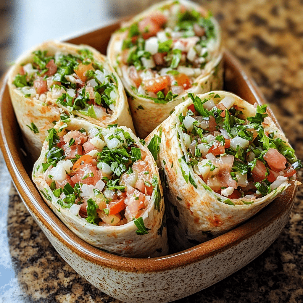 Homemade chopped italian grinder wrap or salad in a serving dish in a bright kitchen