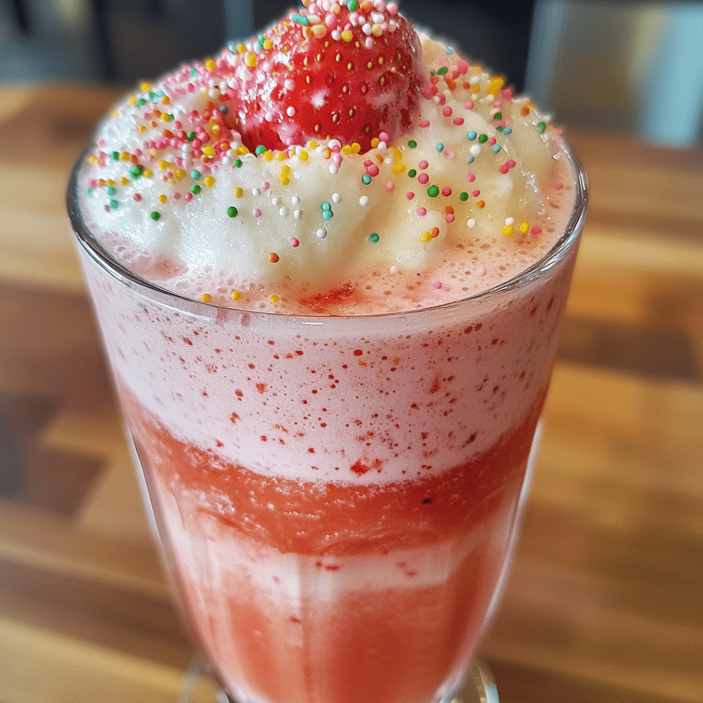 Easter Bunny Punch made with strawberry ice cream, lemonade, and lemon-lime soda