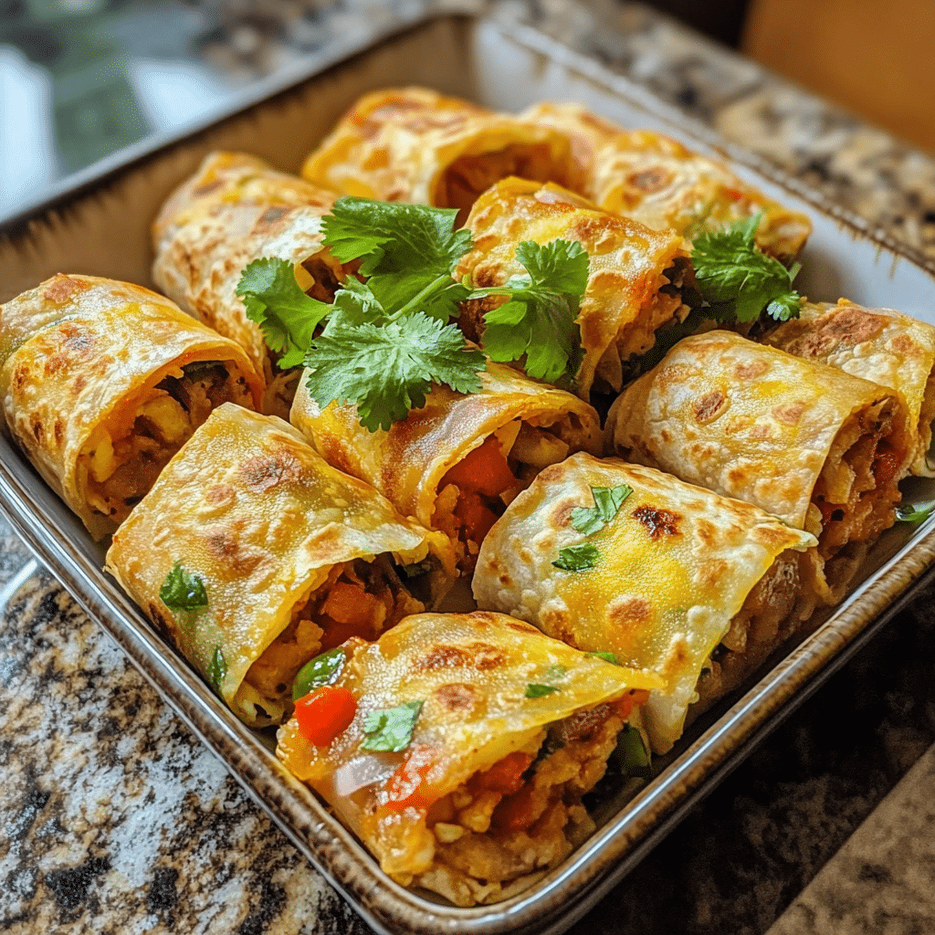Homemade keto crunchwraps recipe in a serving dish in a bright kitchen