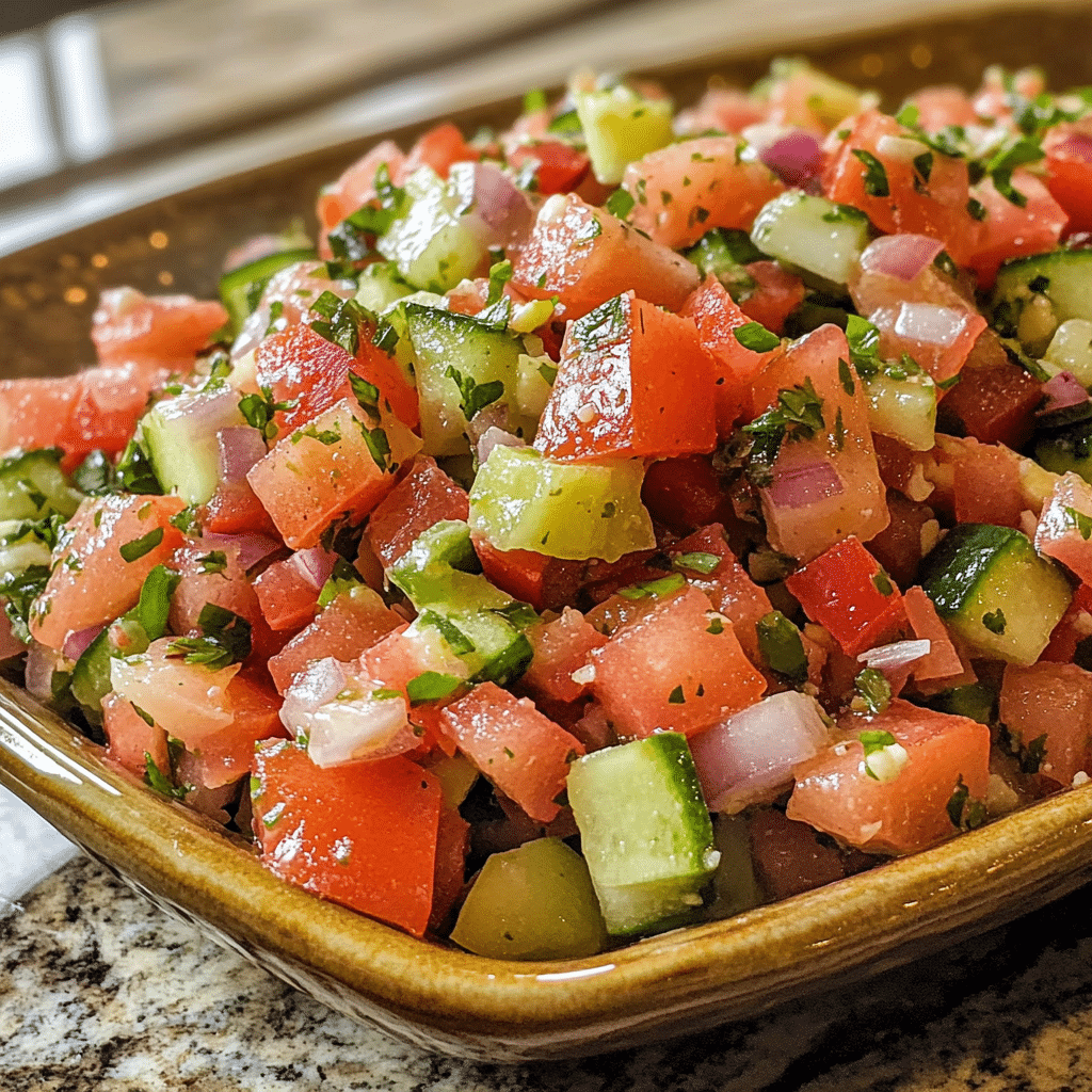 Homemade low carb italian grinder salad in a serving dish in a bright kitchen