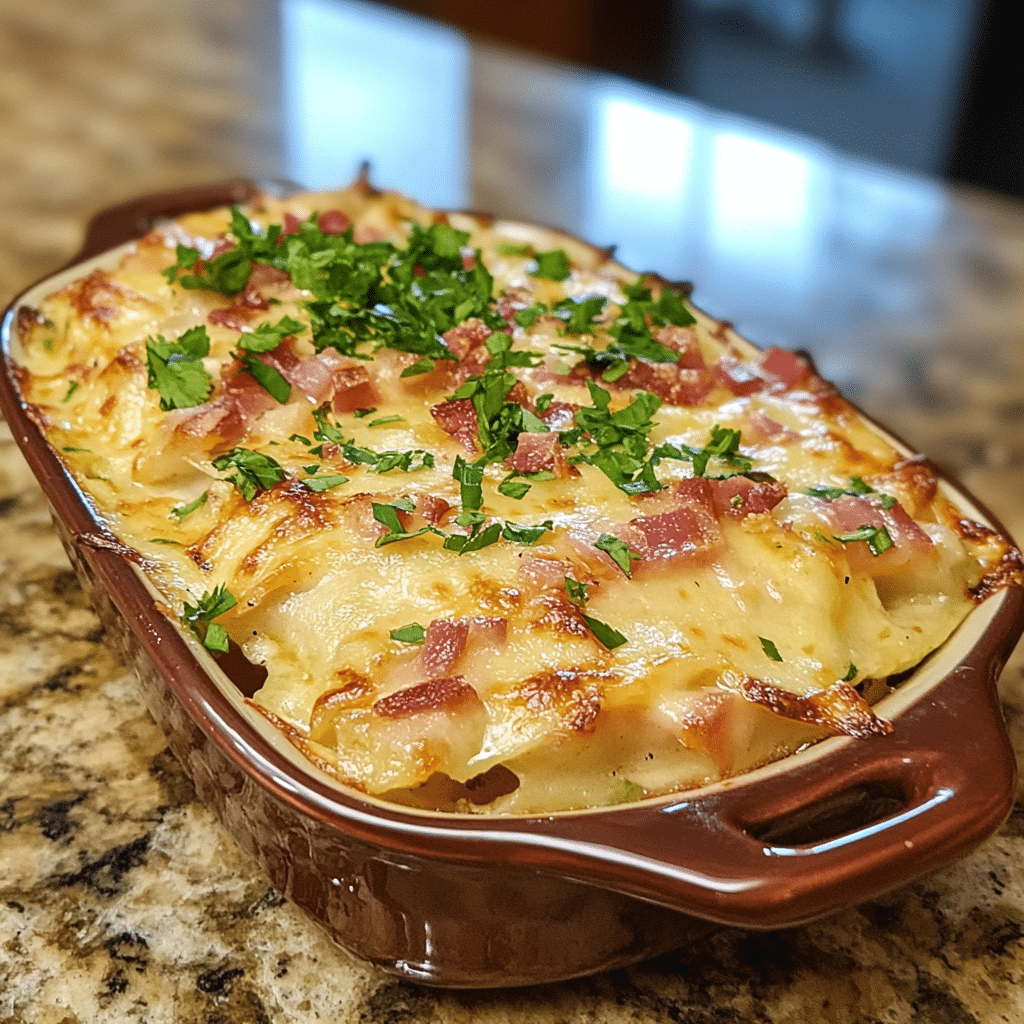 Homemade top 25 easter side dishes in a serving dish in a bright kitchen