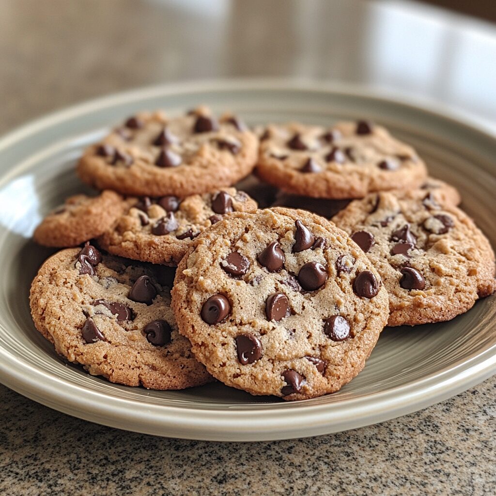 Bakery-Style Chocolate Chip Cookies 🍫 served fresh in natural light