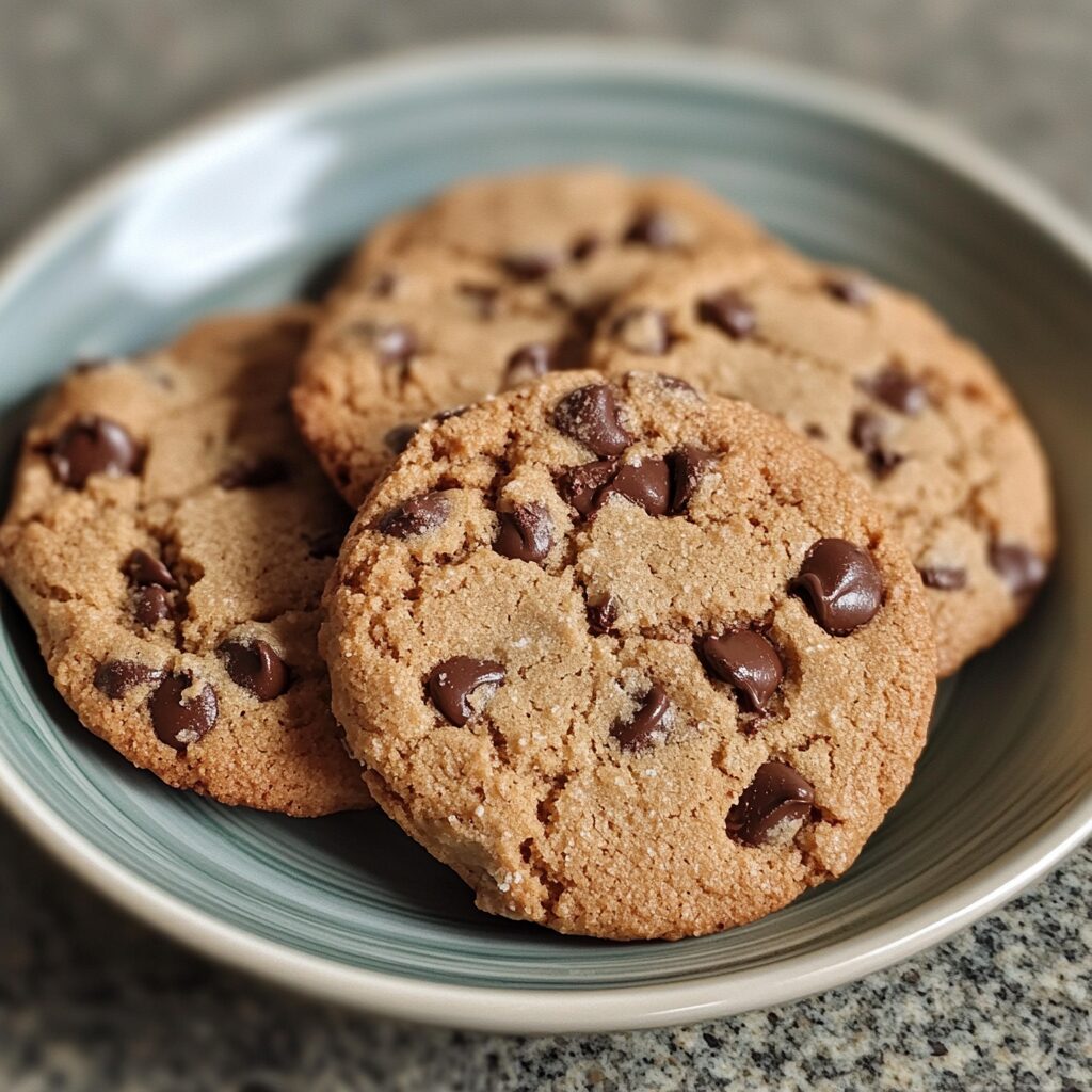Bakery Style Chocolate Chip Cookies served fresh in natural light