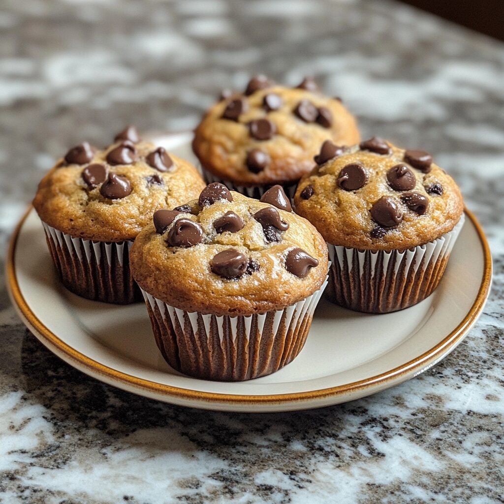 Bakery Style Chocolate Chip Muffins in 2023 served fresh in natural light