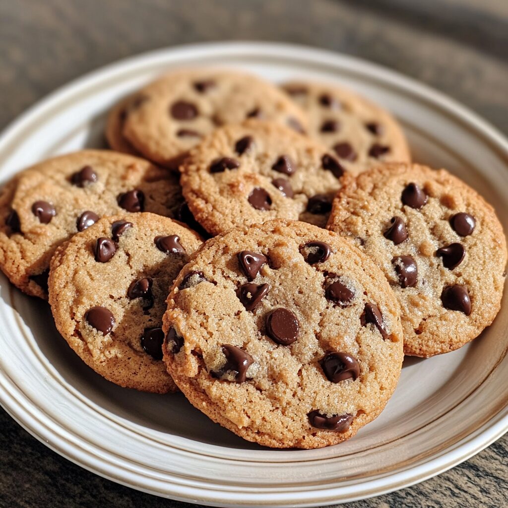 Bakery Style Double Chocolate Chip Cookies served fresh in natural light