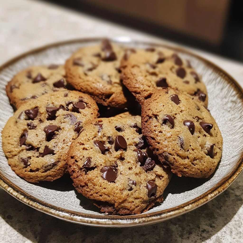 Banana Bread Chocolate Chip Cookies served fresh in natural light