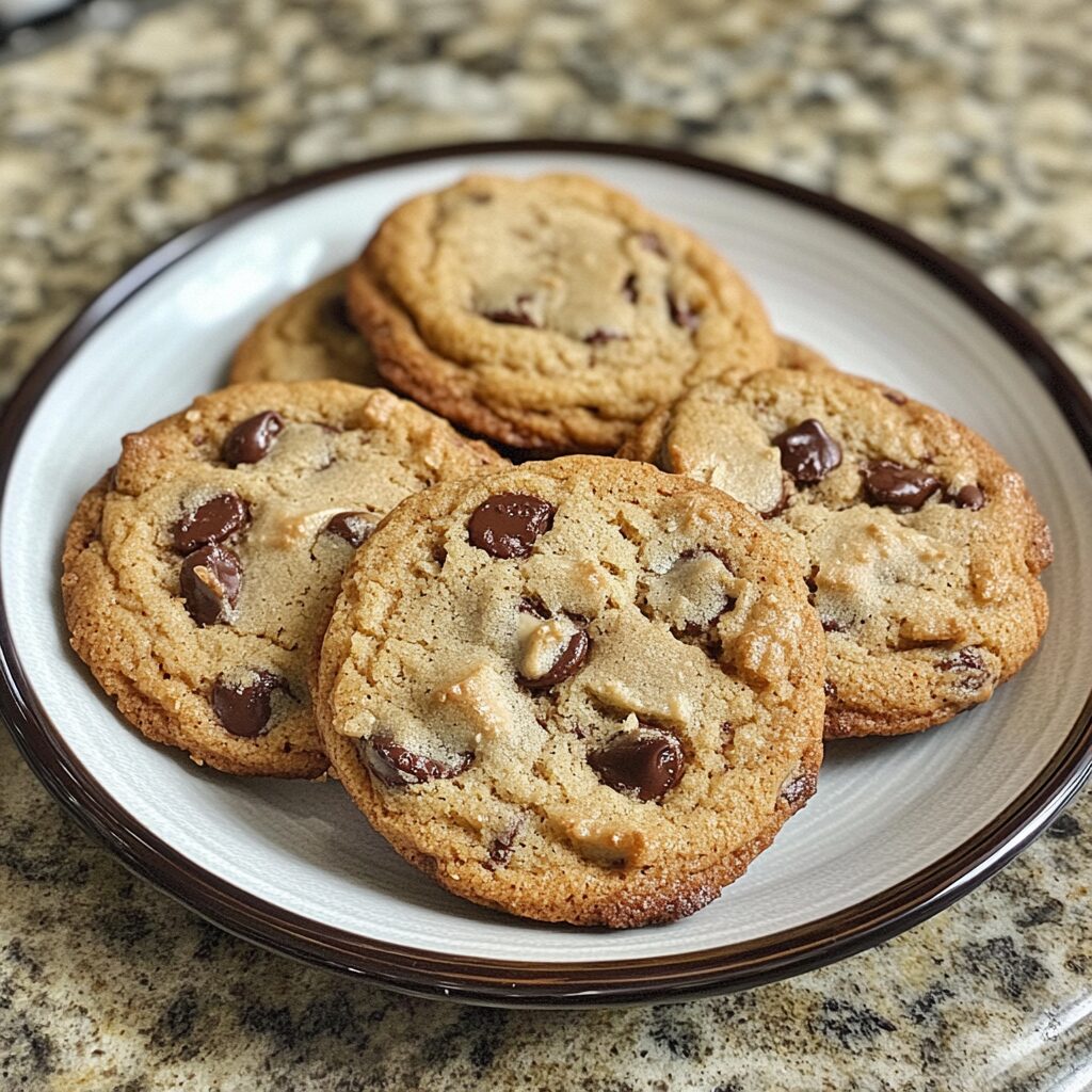 Best Bakery-Style Chocolate Chip Cookies served fresh in natural light
