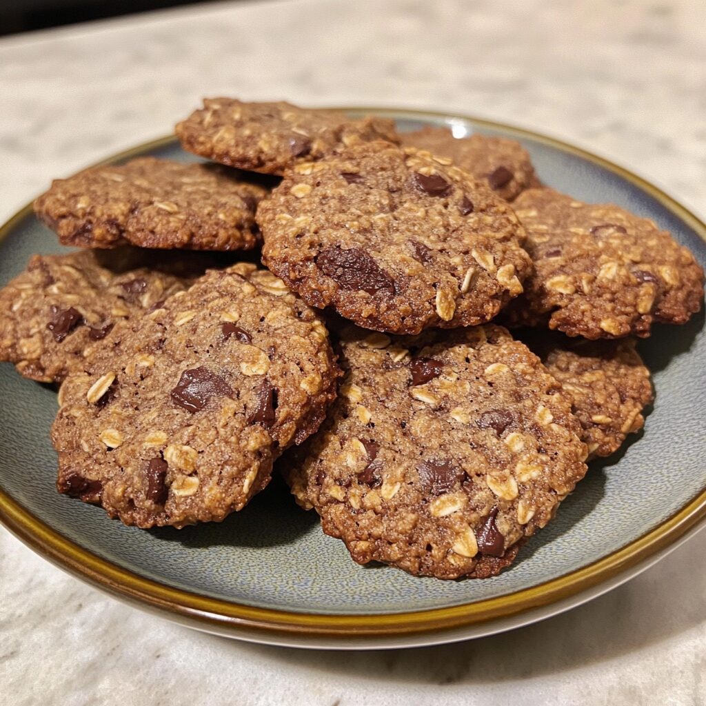 Best Chocolate Oatmeal Cookies That Are Super Chewy served fresh in natural light