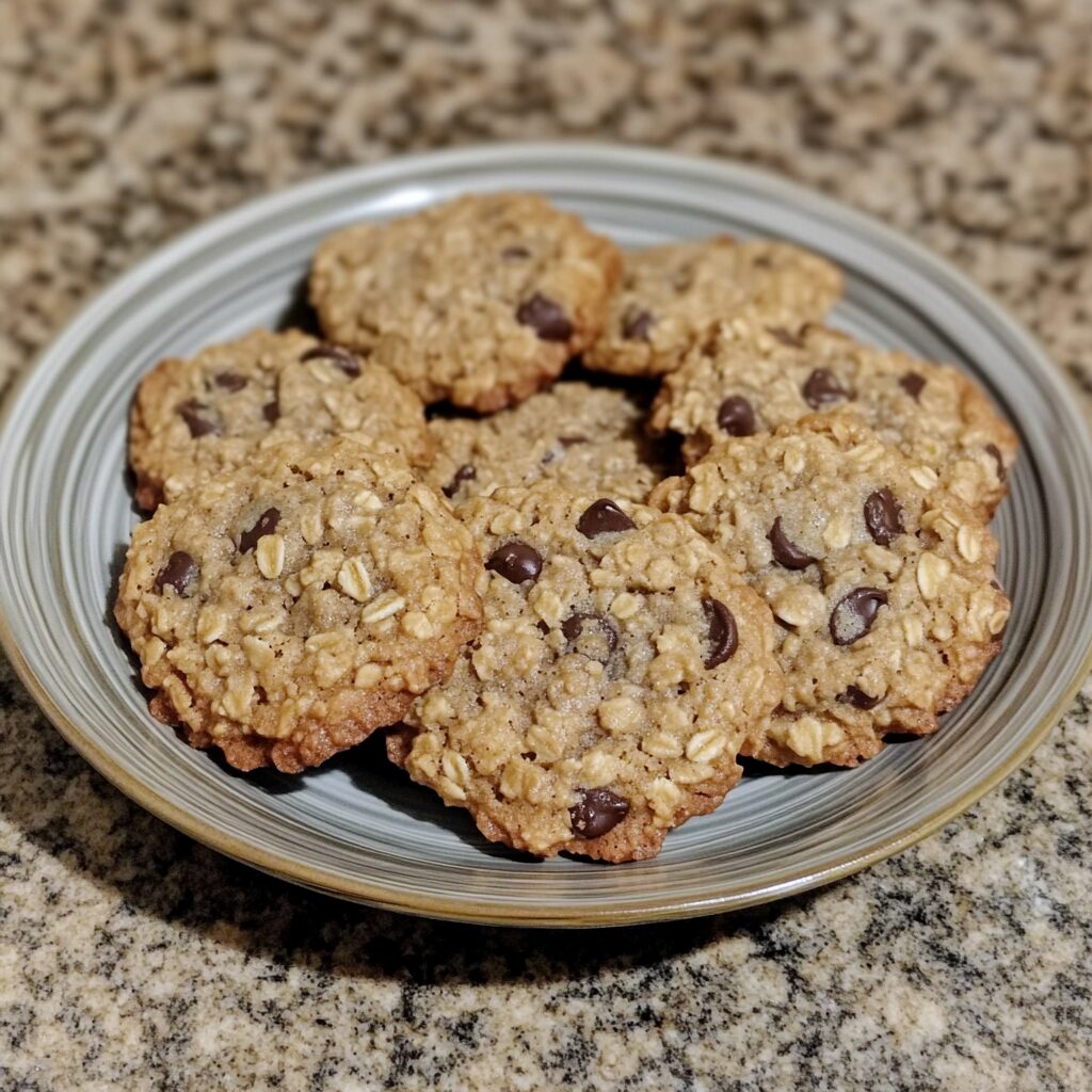 Best Oatmeal Chocolate Chip Cookies Recipe served fresh in natural light