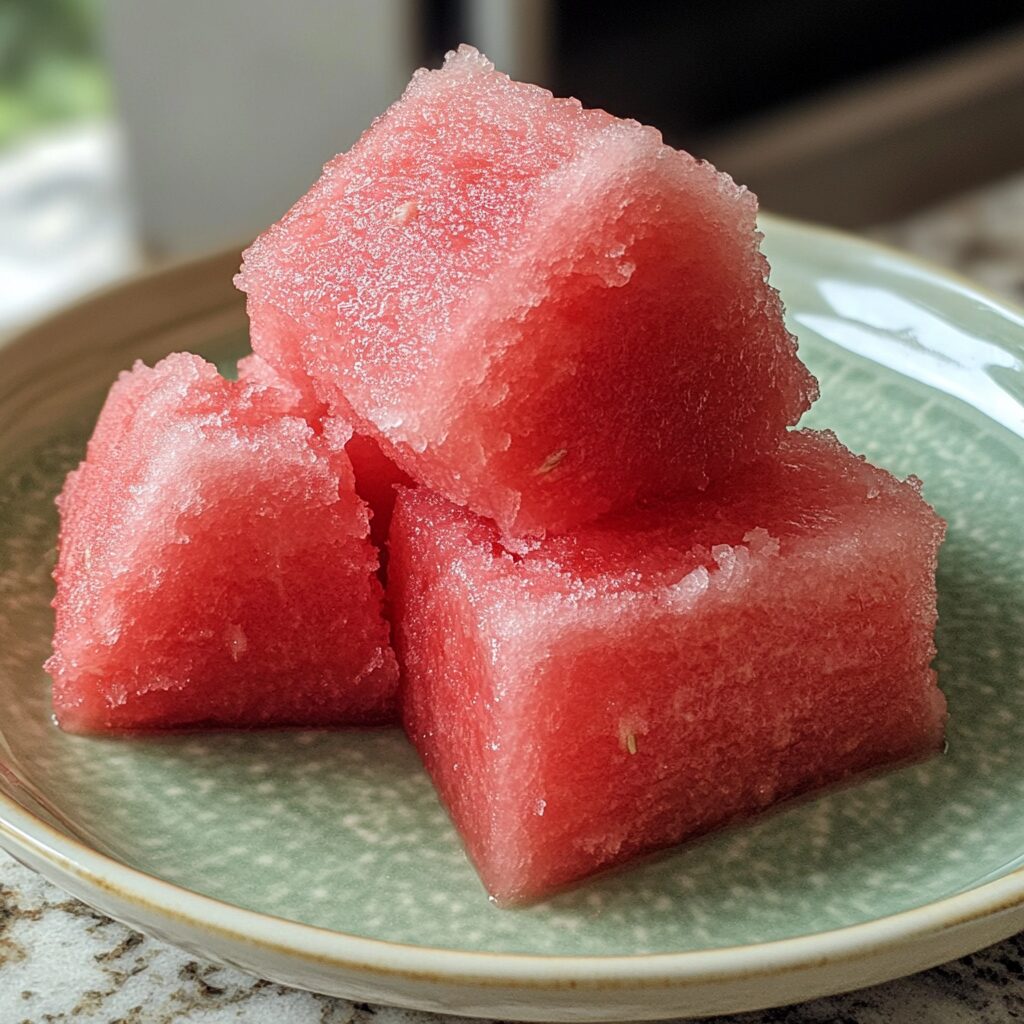 Best Watermelon Slushie Recipe served fresh in natural light
