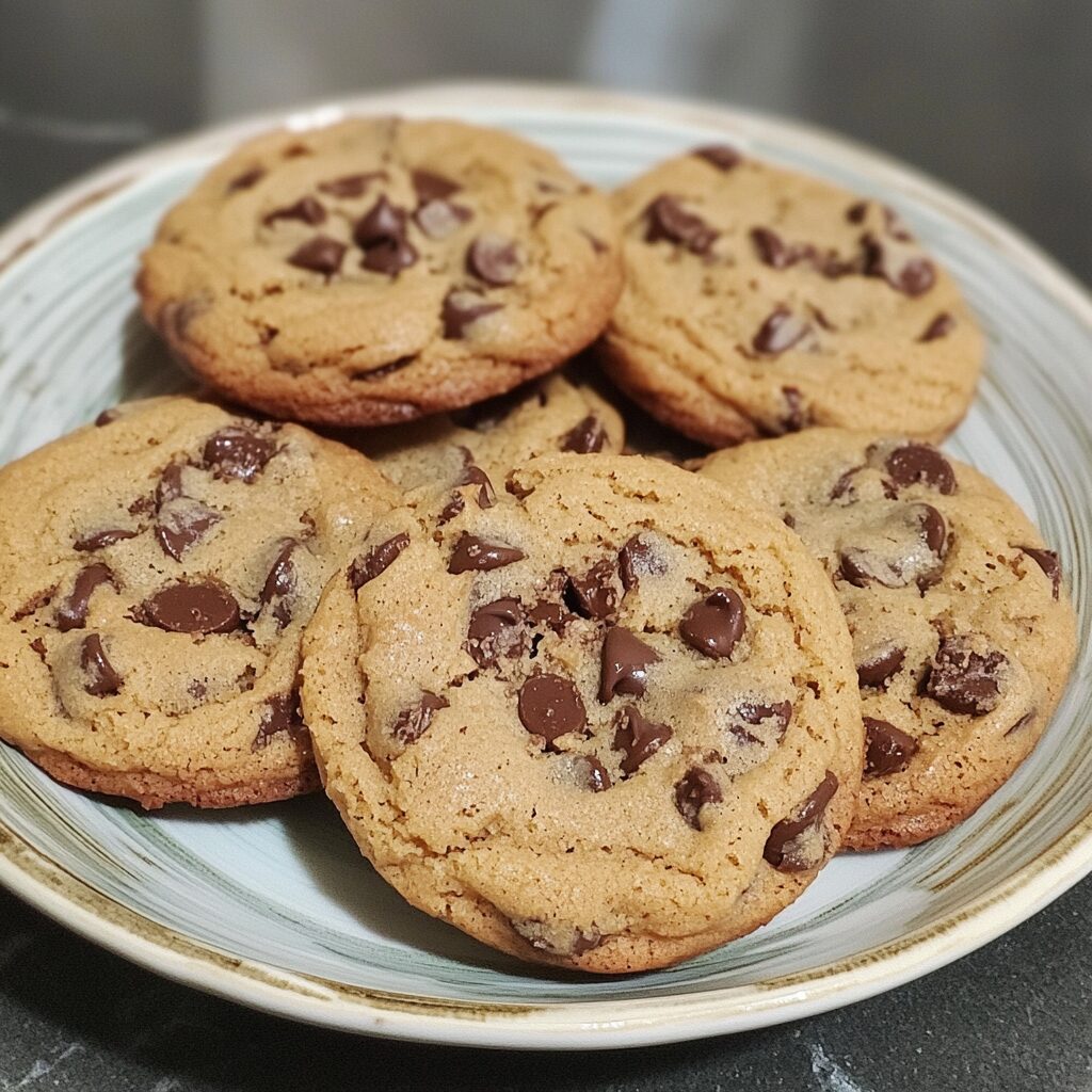 Better than a Bakery Chocolate Chip Cookies served fresh in natural light
