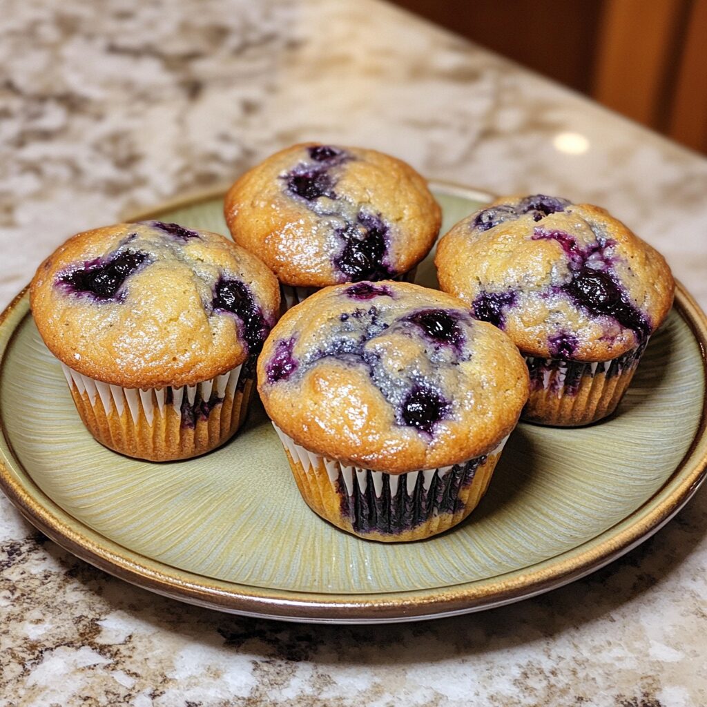 Blueberry Muffin Recipe (The Best) served fresh in natural light