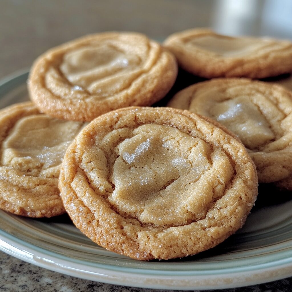 Brown Butter Sugar Cookies With Chewy Centers And Crispy Edges served fresh in natural light