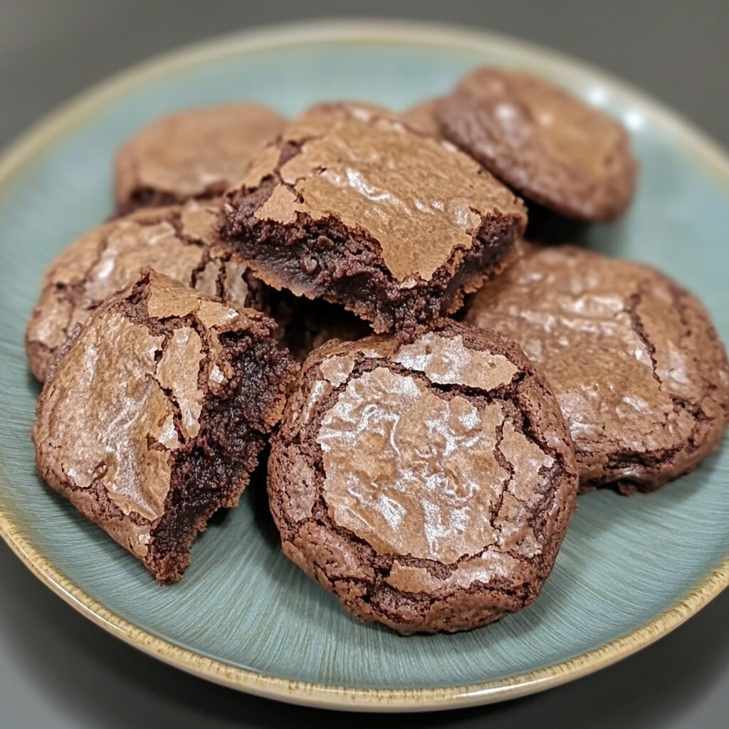 Brownie Cookies That Melt in Your Mouth served fresh in natural light