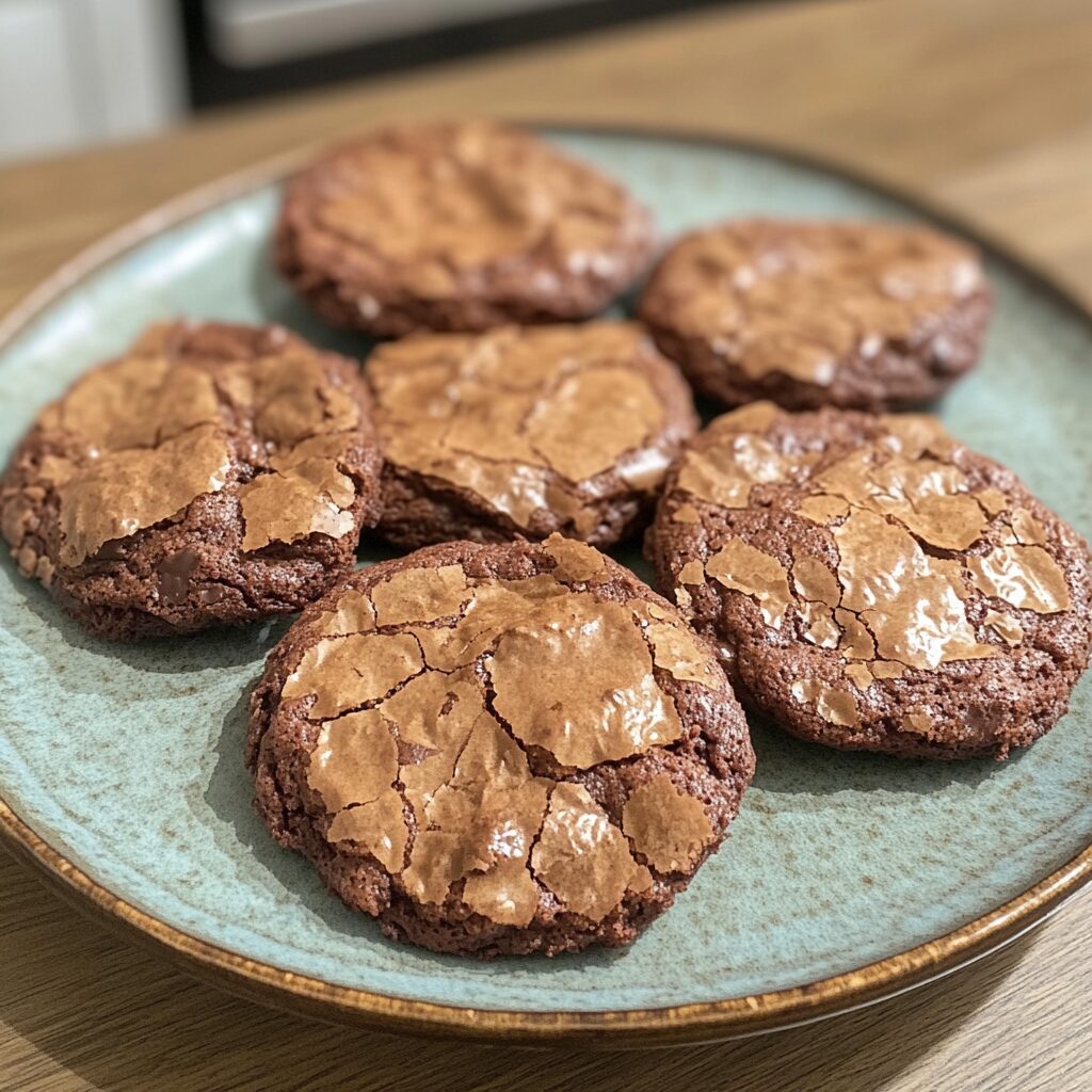 Brownie Cookies served fresh in natural light