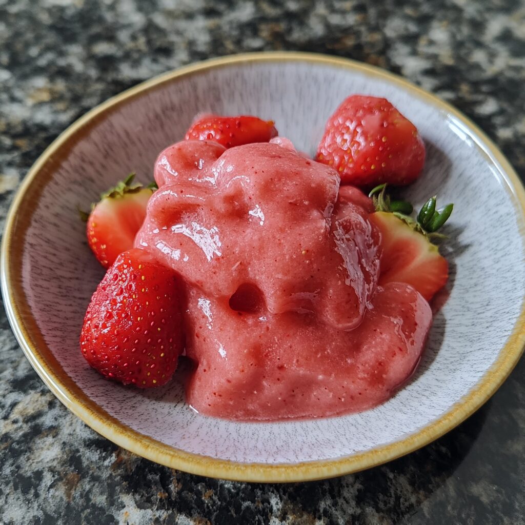 Chill Out with Frozen Strawberry Lemonade served fresh in natural light