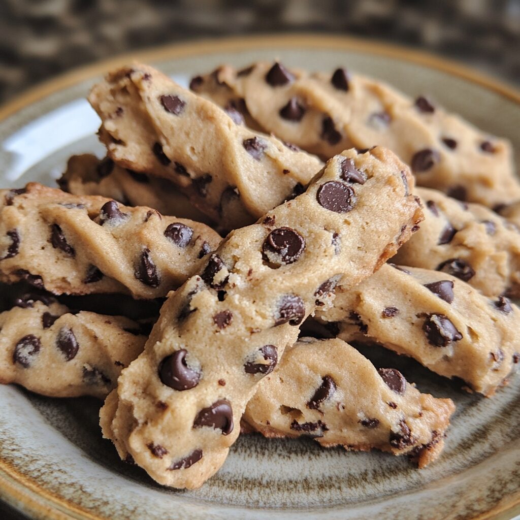 Chocolate Chip Cookie Dough Twists ChocolateCoveredAmy served fresh in natural light