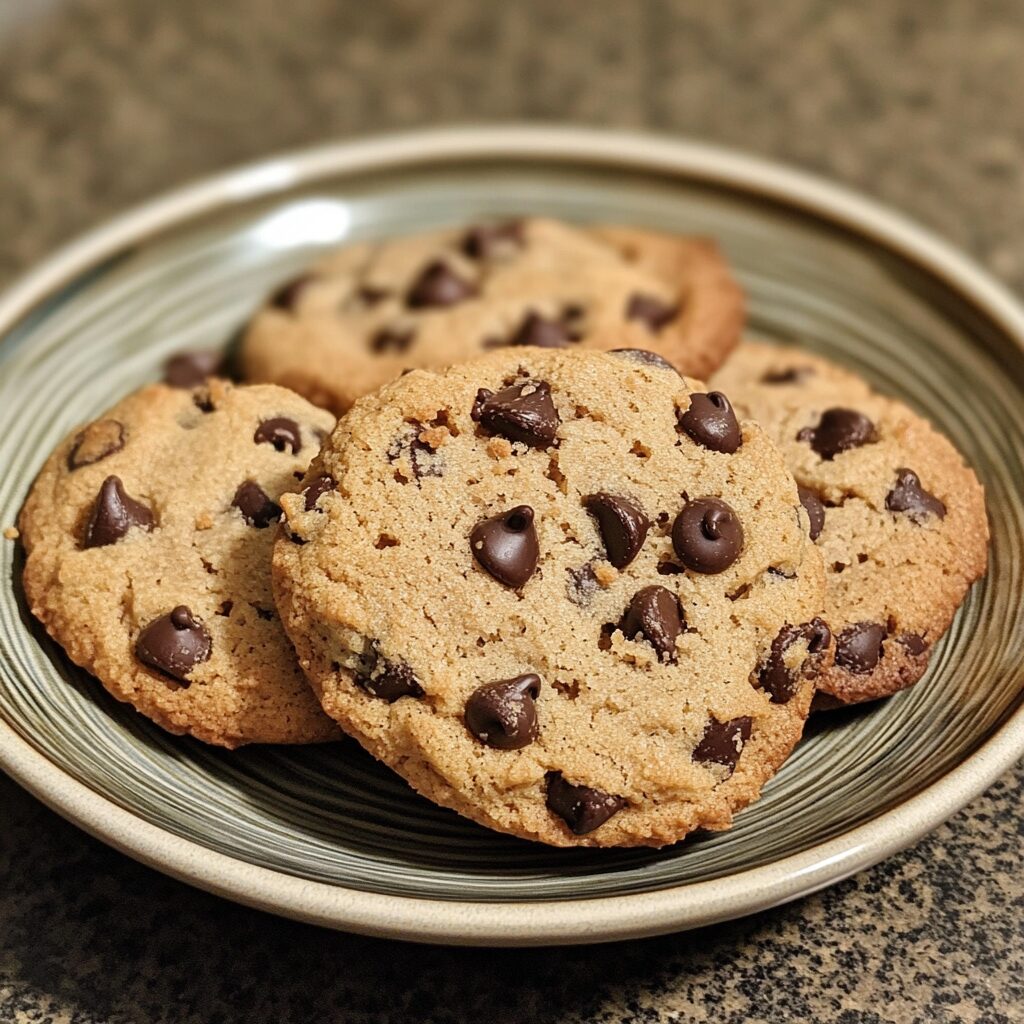 Chocolate Chip Cookies without Brown Sugar served fresh in natural light