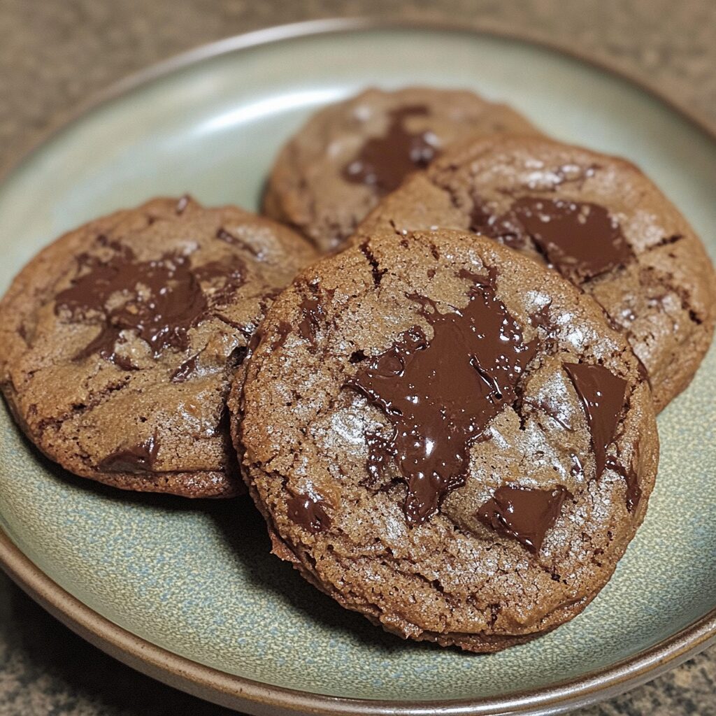 Chocolate Lover's Double Chocolate Chip Cookies served fresh in natural light