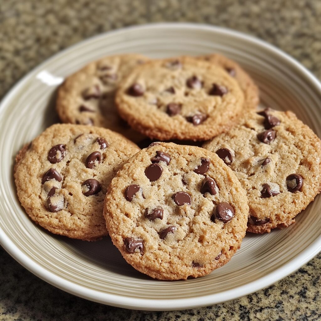 Classic Chocolate Chip Cookies served fresh in natural light
