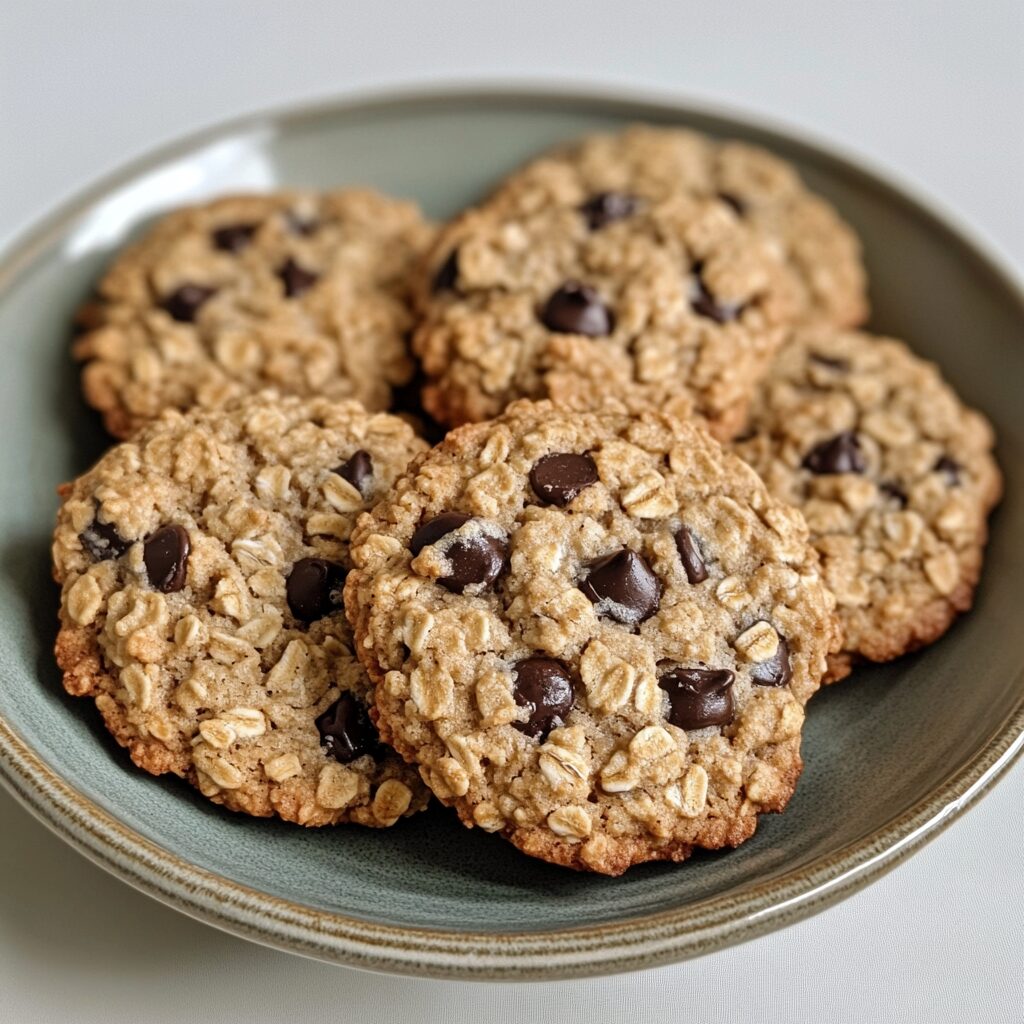 Easy & Healthy Oatmeal Chocolate Chip Cookies Recipe Amy's Healthy Baking served fresh in natural light