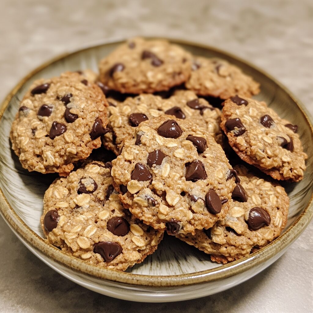 Easy & Healthy Oatmeal Chocolate Chip Cookies Recipe Amy's Healthy Baking served fresh in natural light