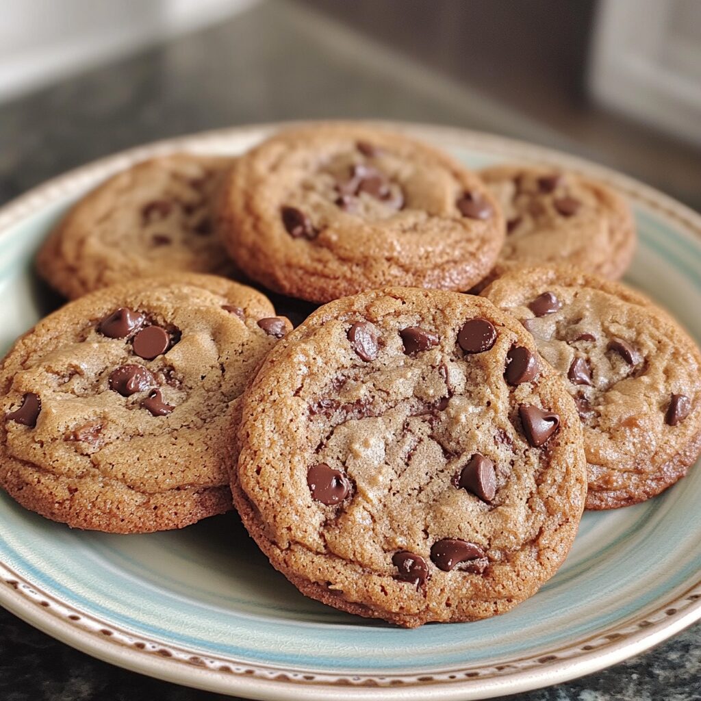 Espresso Chocolate Chip Cookies served fresh in natural light