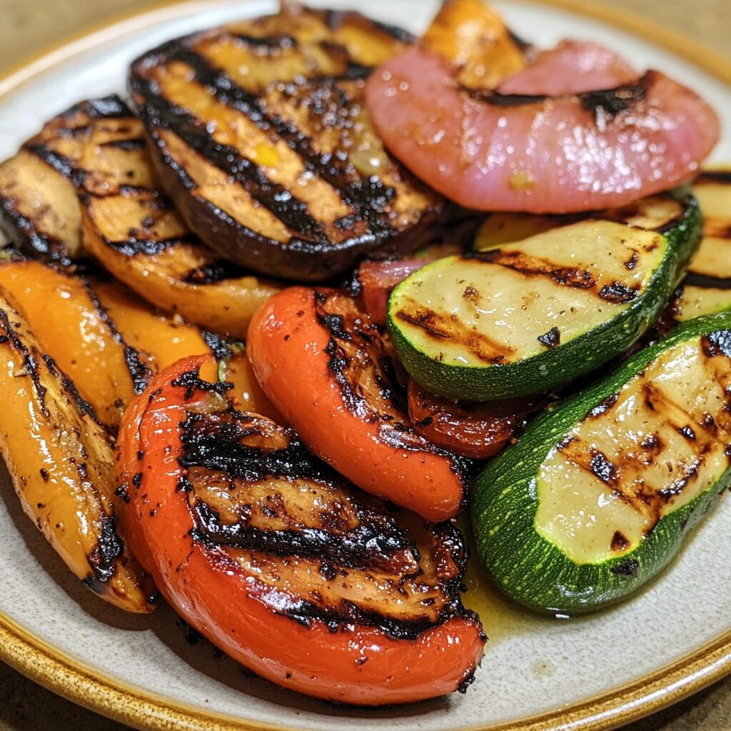 Grilled Vegetables Easy Cozy Side Dish served fresh in natural light