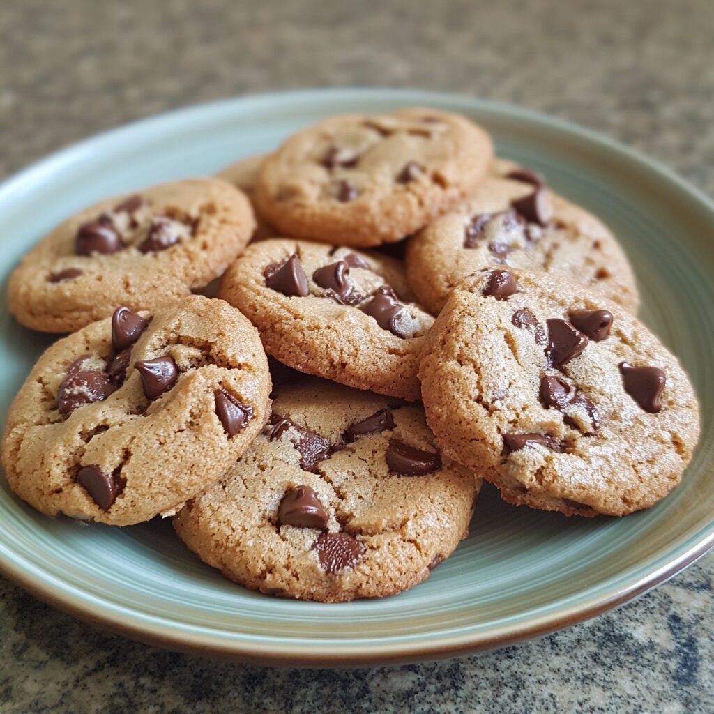 Inside Out Chocolate Chip Cookies served fresh in natural light