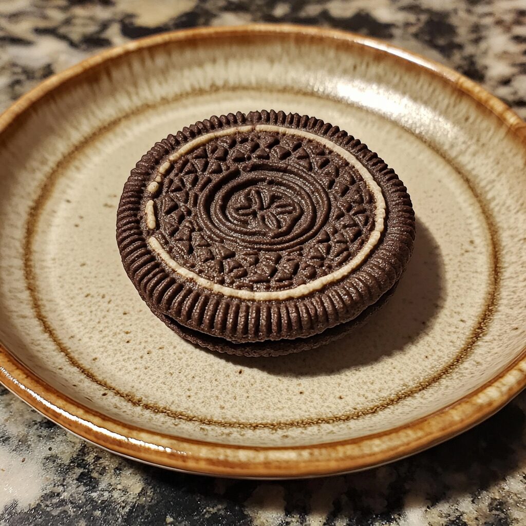 It tastes like an Oreo! served fresh in natural light