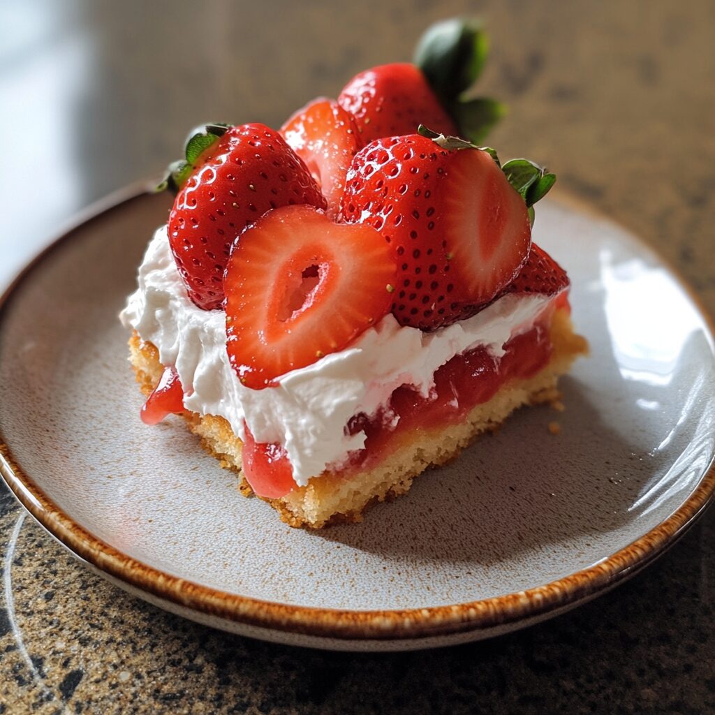 Japanese Strawberry Shortcake served fresh in natural light