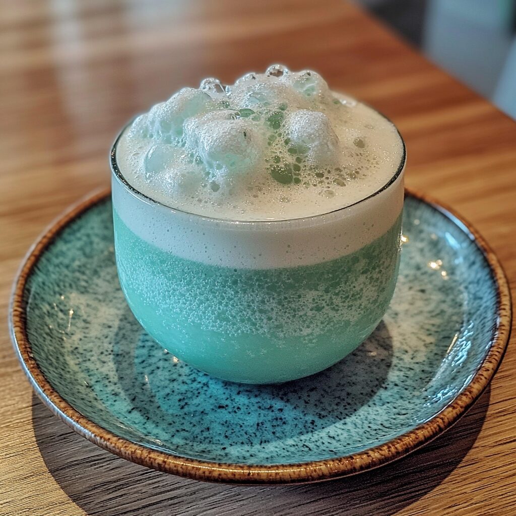 Mermaid Water Mocktail served fresh in natural light