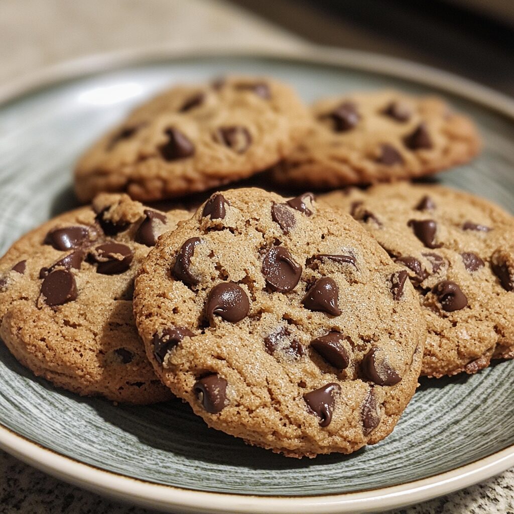 Mouthwatering Banana Bread Chocolate Chip Cookies served fresh in natural light