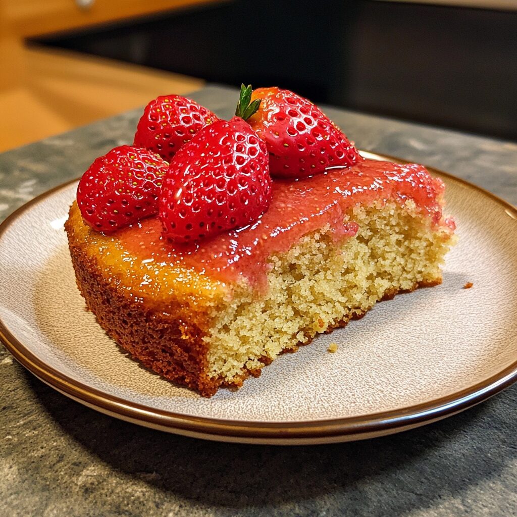 Paula Deen Simply Delicious Strawberry Cake Recipe served fresh in natural light