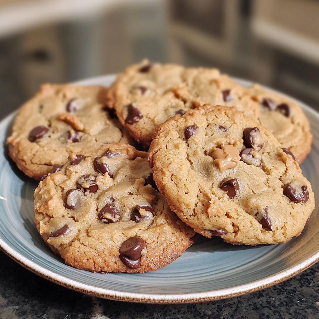 Peanut Butter Chocolate Chip Cookies Stephanies Sweet Treats Stepha served fresh in natural light