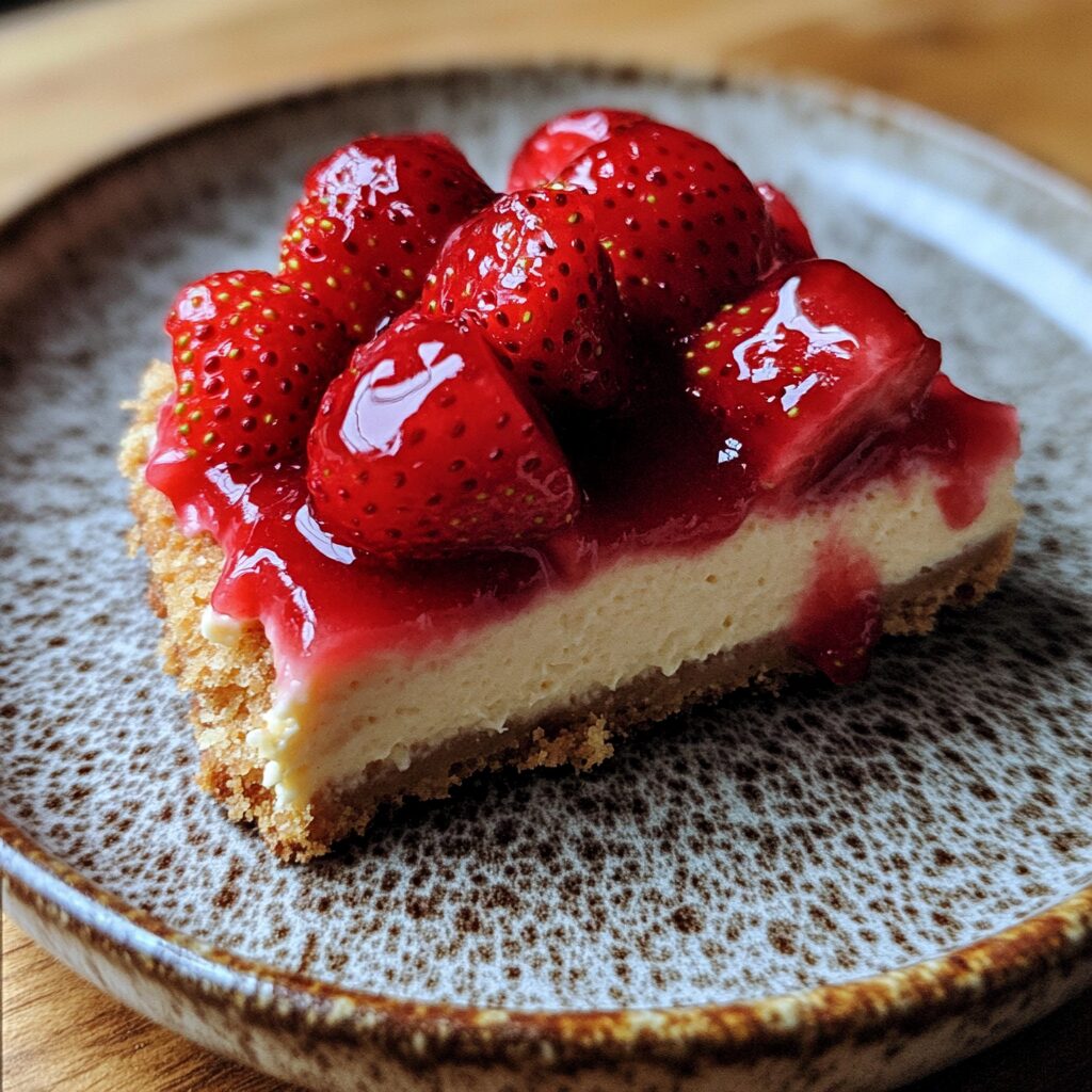 Quick & Easy Strawberry Topping Recipe (For Cheesecake & More!) served fresh in natural light
