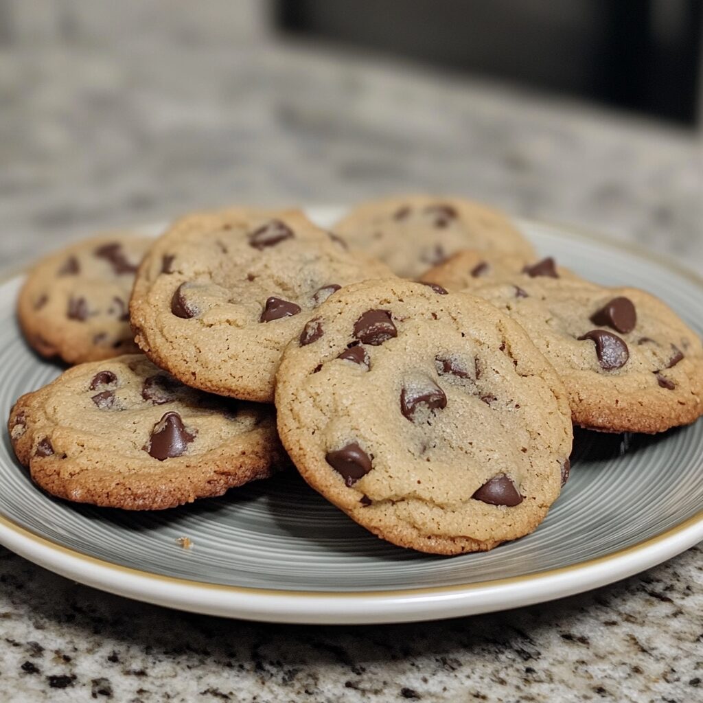 Small Batch Chocolate Chip Cookies served fresh in natural light