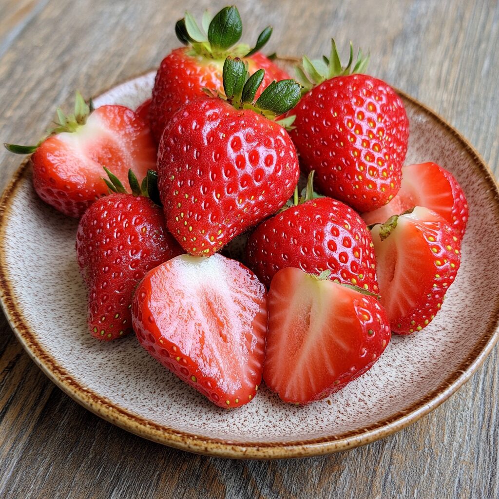 Strawberry Heaven served fresh in natural light