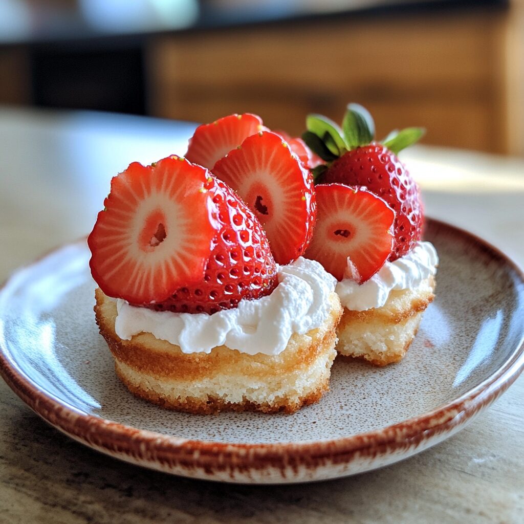 Strawberry Shortcakes served fresh in natural light