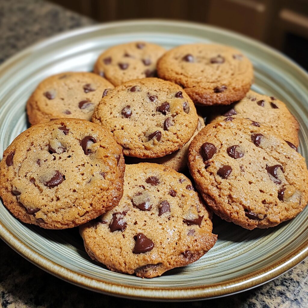 THE BEST CHEWY CHOCOLATE CHIP COOKIES served fresh in natural light