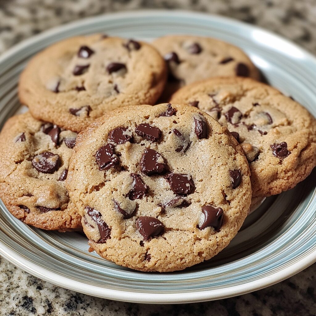 THE BEST CHEWY CHOCOLATE CHIP COOKIES served fresh in natural light