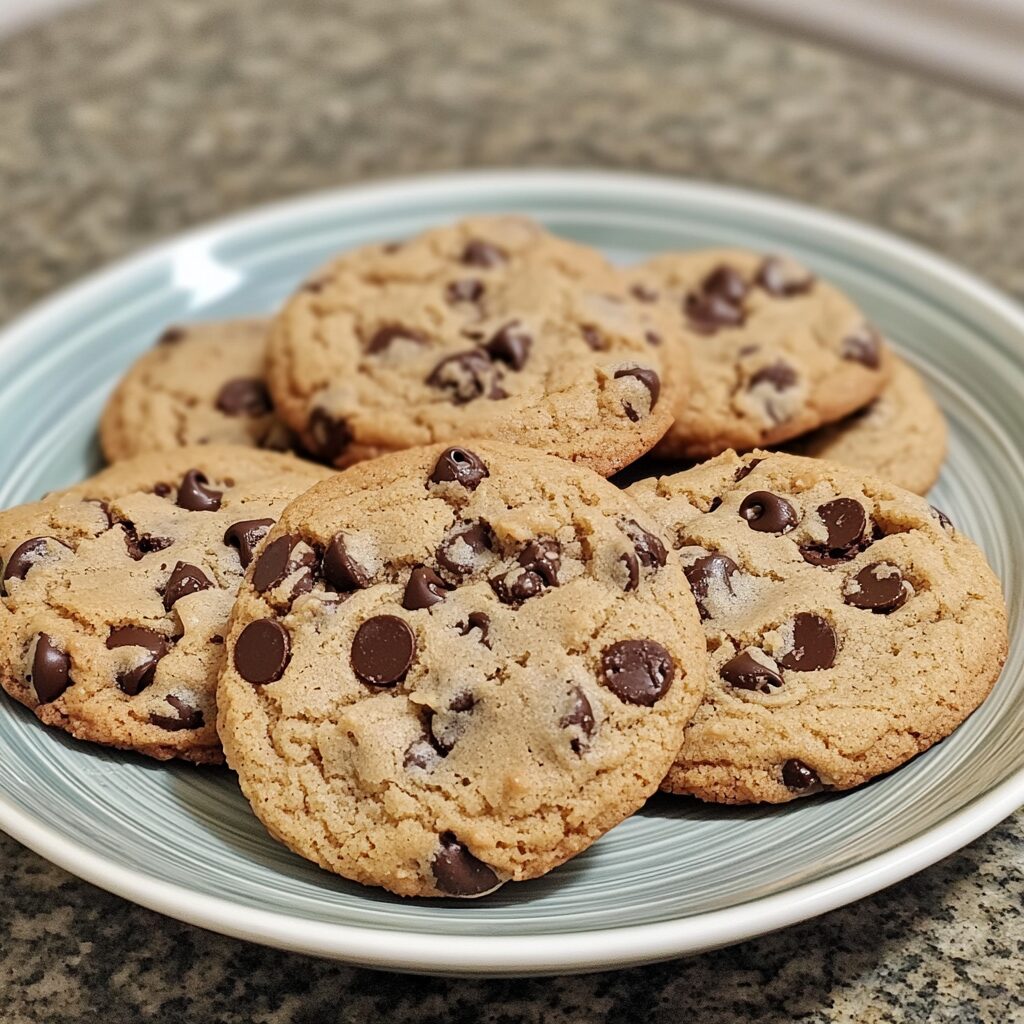 The Best Chocolate Chip Cookies served fresh in natural light