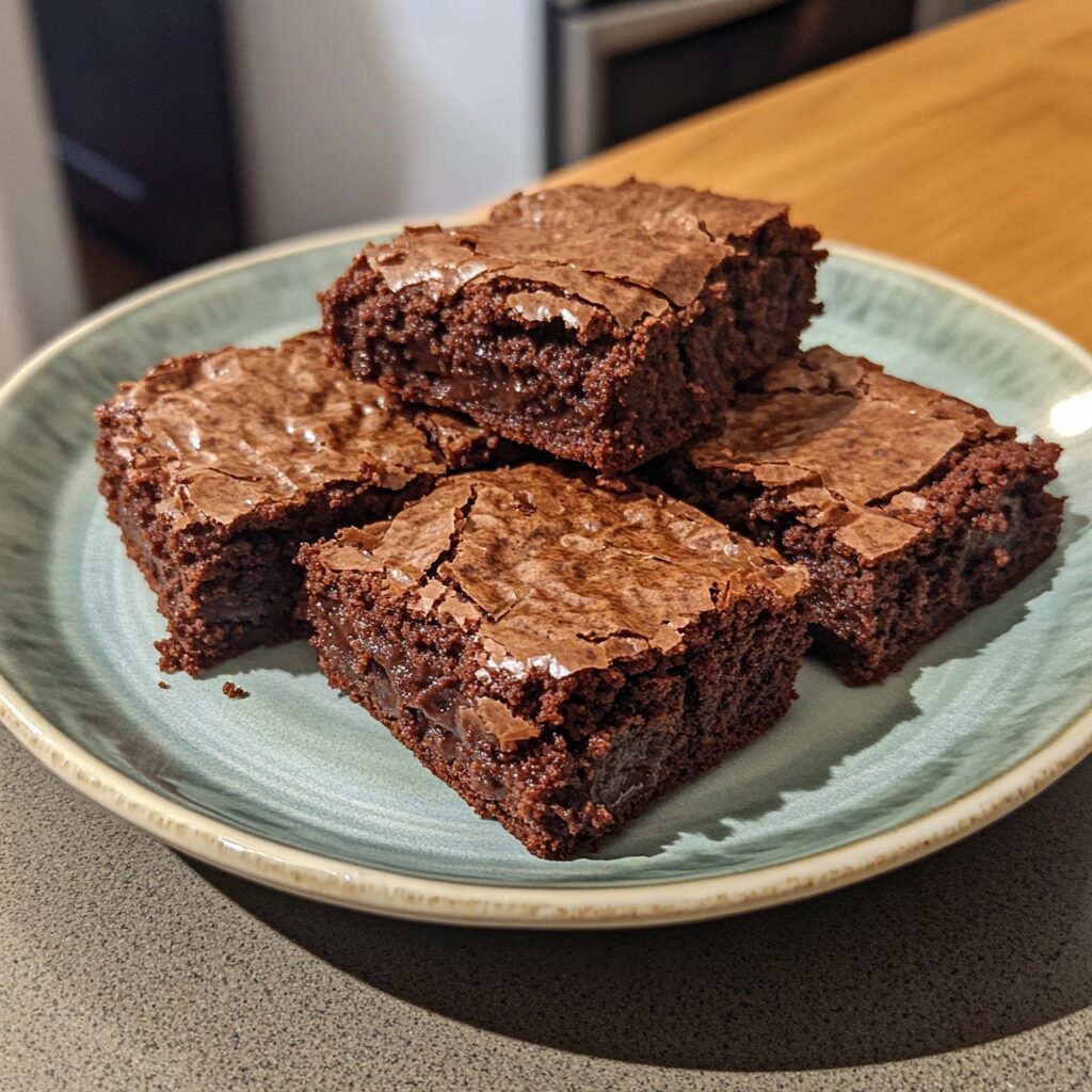 The Best Fudgy Chewy Browkies (Brookies) served fresh in natural light