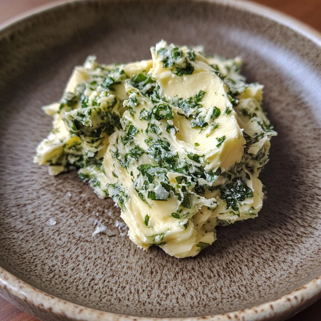 The EASIEST Garlic Herb Butter that you'll want to add to EVERYTHING! served fresh in natural light