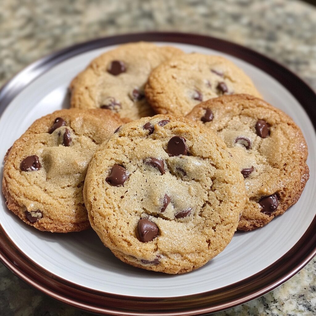 Thick NYC Chocolate Chip Cookies served fresh in natural light