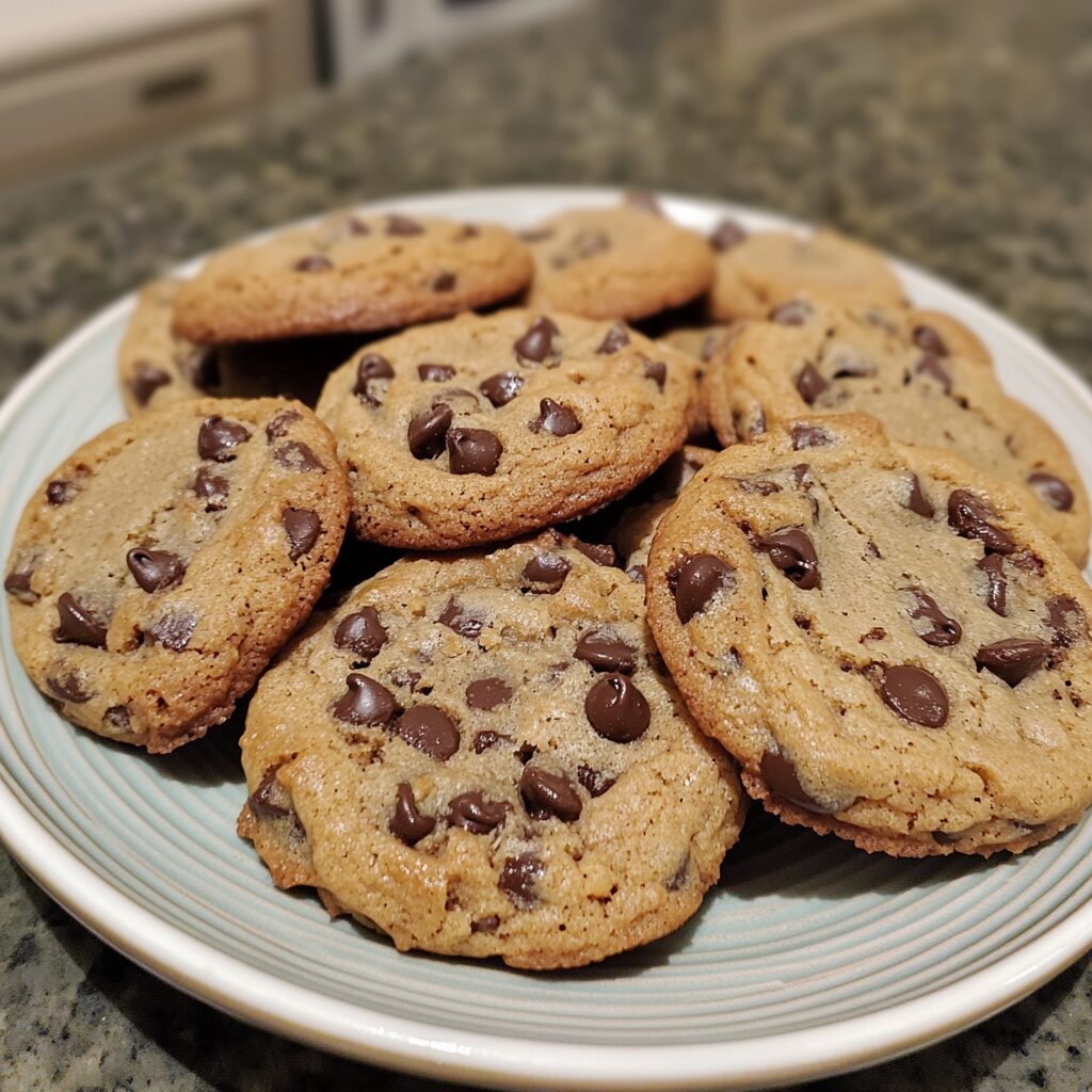 Ultimate Easy Chocolate Chip Cookies Recipe served fresh in natural light