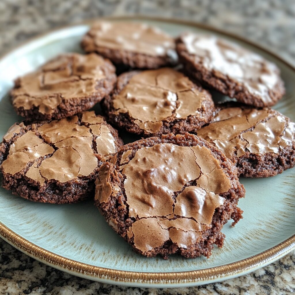 Ultimate Fudgy Brownie Cookies That Melt in Your Mouth served fresh in natural light