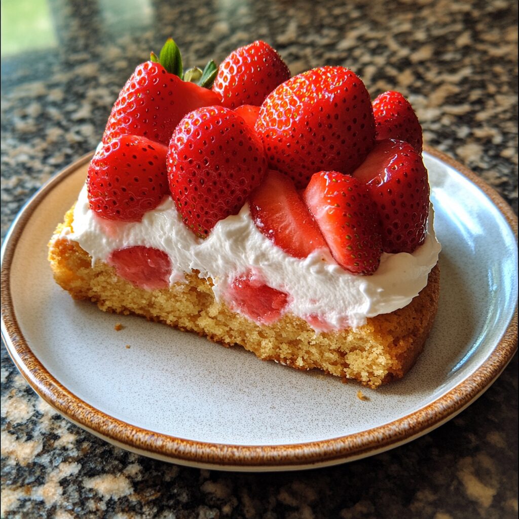 Ultimate Strawberry Shortcake Cake Recipe You'll Love! served fresh in natural light